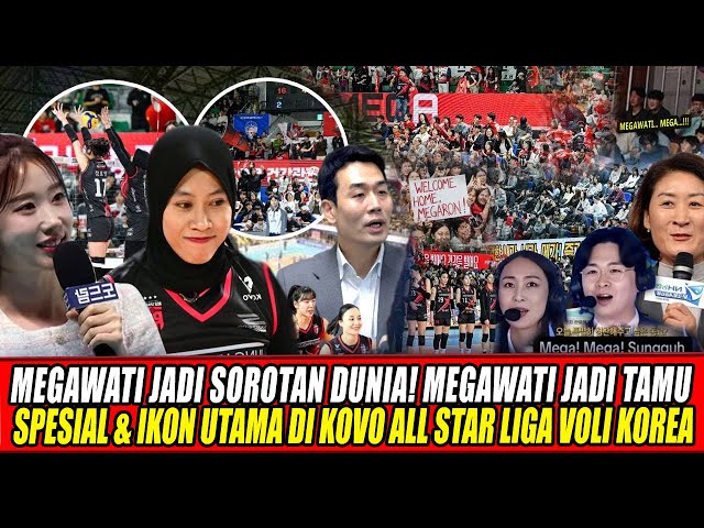 Youtube Thumnail image of : MEGAWATI JADI SOROTAN DUNIA🔥MEGAWATI JADI TAMU SPESIAL & IKON UTAMA DI KOVO ALL STAR LIGA VOLI KOREA