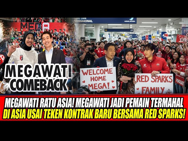 Youtube Thumnail image of : MEGAWATI RATU ASIA🔥MEGAWATI JADI PEMAIN TERMAHAL DI ASIA USAI TEKEN KONTRAK BARU BERSAMA RED SPARKS!