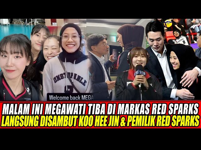 Youtube Thumnail image of : MALAM INI MEGAWATI TIBA DI MARKAS RED SPARKS LANGSUNG DISAMBUT KOO HEE JIN & PEMILIK RED SPARKS🔥