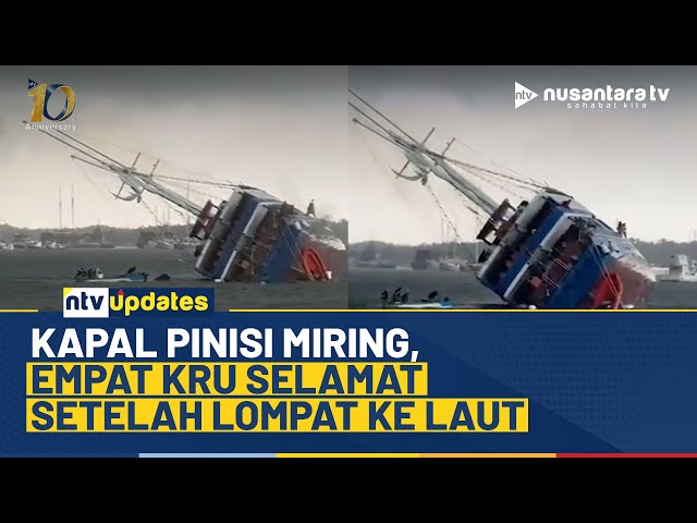 Youtube Thumnail image of : Kapal Pinisi Star of the Seas Tenggelam di Perairan Serangan Denpasar Saat Proses Perbaikan | NTV