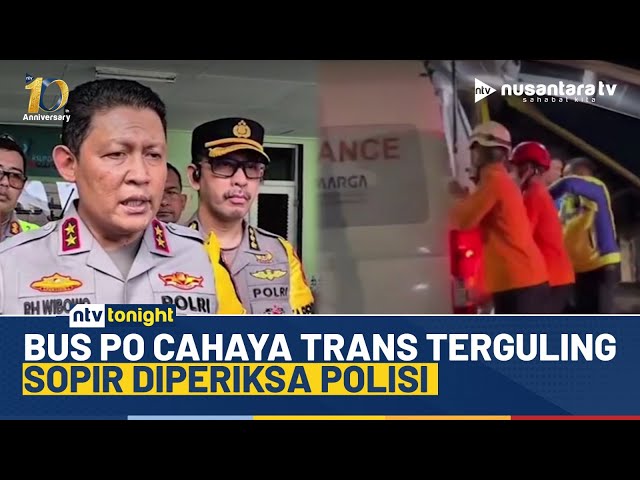 Youtube Thumnail image of : Tragis! Kecelakaan Bus PO Cahaya Trans Tewaskan Penumpang, Polisi Periksa Sopir | NTV TONIGHT