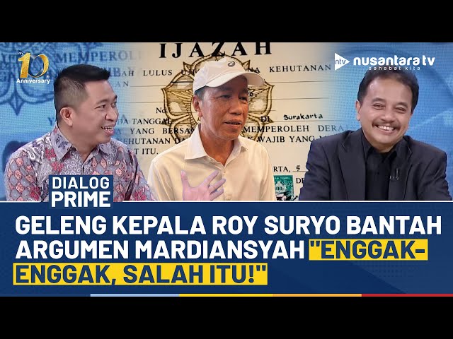 Youtube Thumnail image of : Mardiansyah Lantang Sebut Ijazah Jokowi Asli UGM, Roy Suryo Geleng Kepala: Enggak-enggak, Salah Itu!