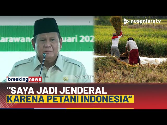 Youtube Thumnail image of : Pidato Keras Presiden Prabowo: Saya Jadi Jenderal Karena Petani Indonesia | NTV