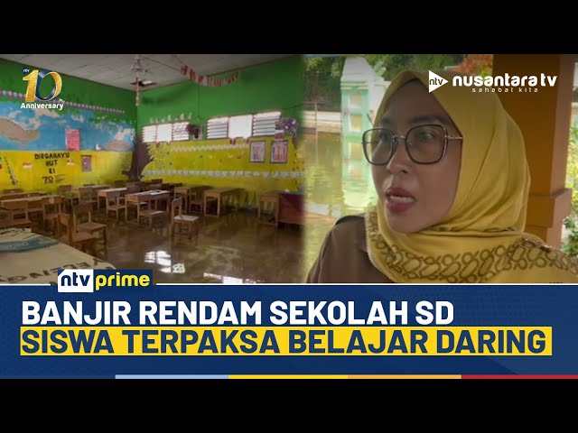 Youtube Thumnail image of : Dua Sekolah SD di Serang Terendam Banjir, Ratusan Siswa Terpaksa Belajar Daring | NTV PRIME