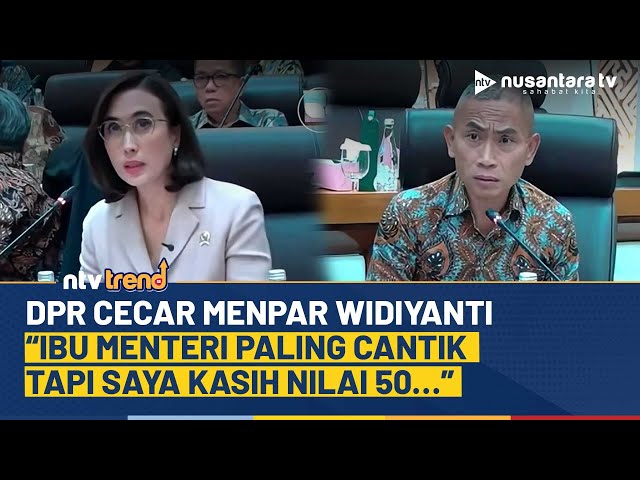 Youtube Thumnail image of : DPR Cecar Menpar Widiyanti! Menteri Paling Cantik Di Kabinet Tapi Soal Kinerja Hanya Dapat Nilai 50