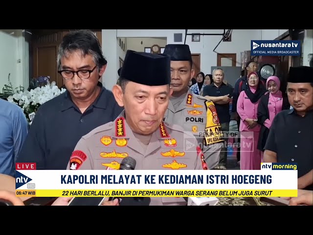 Youtube Thumnail image of : Kapolri Listyo Melayat ke Rumah Duka Almarhumah Meriyati Hoegeng di Depok | NTV MORNING