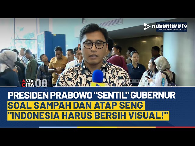 Youtube Thumnail image of : Presiden Prabowo Ingatkan Gubernur dan Kepala Daerah Soal Penataan Visual | ASTA CITA 08