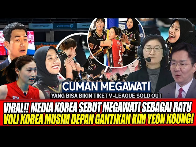 Youtube Thumnail image of : 🔴VIRAL‼️MEDIA KOREA SEBUT MEGAWATI SEBAGAI RATU VOLI KOREA MUSIM DEPAN GANTIKAN KIM YEON KOUNG!