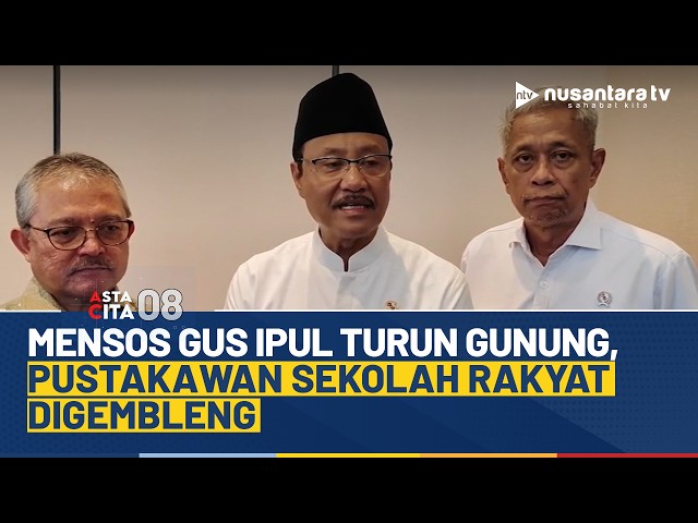 Youtube Thumnail image of : Mensos Gus Ipul Resmikan Pelatihan Pengelolaan Perpustakaan Sekolah Rakyat | ASTA CITA 08