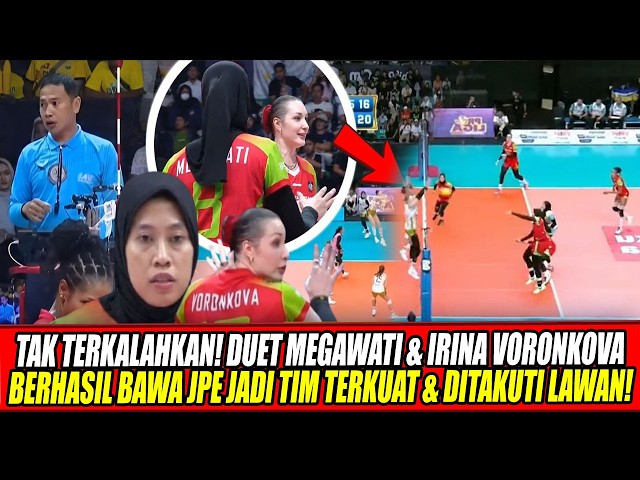 Youtube Thumnail image of : TAK TERKALAHKAN🔥DUET MEGAWATI & IRINA VORONKOVA BERHASIL BAWA JPE JD TIM TERKUAT & DITAKUTI LAWAN!