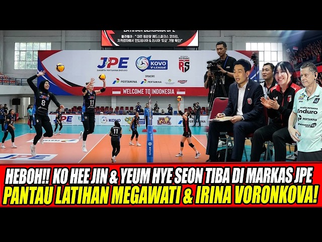 Youtube Thumnail image of : 🔴HEBOH‼️KO HEE JIN & YEUM HYE SEON TIBA DI MARKAS JPE PANTAU LATIHAN MEGAWATI & IRINA VORONKOVA!