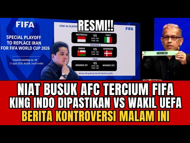 Youtube Thumnail image of : BERITA TIMNAS ~ FIFA Resmi Pilih 4 Negara di Play OFF Dadakan Gantikan Iran!! - Update PSSI Hari ini